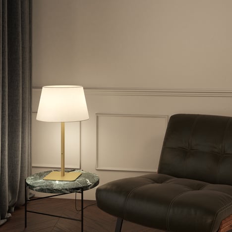 Beaumont Table (1480024) in Matt Gold - Insitu Image 1