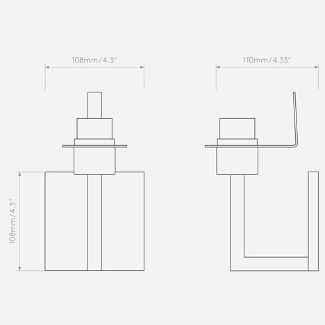 Riva 350 (1214016) in Matt Black - Technical Drawing