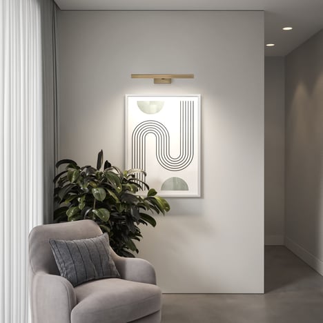 Renoir 520 (1371034) in Matt Brushed Brass - Insitu Image 1