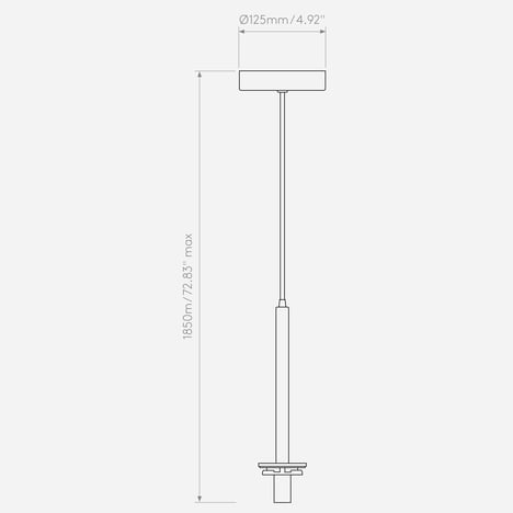 Tacoma Pendant (1429032) in Polished Chrome - Technical Drawing