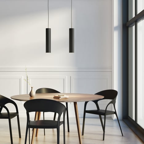 Hashira Pendant (1442019) in Matt Black - Insitu Image 1