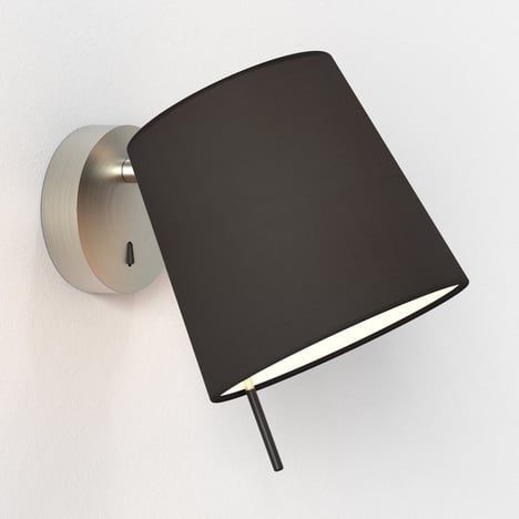 Mitsu Wall (1394034) in Matt Nickel with Cone 173 (5018032) in Black Fabric