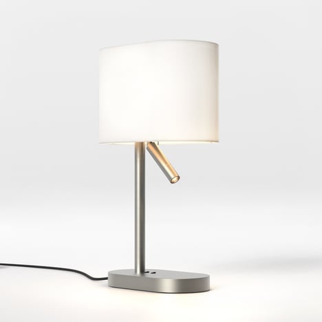 Venn Table Reader (1433042) in Matt Nickel with Stadium 220 (5043004) in White Fabric