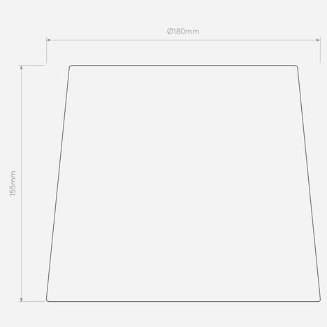Cone 180 (5018035) in White Fabric - Technical Drawing