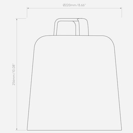 Camden 220 (5051003) in Bronze - Technical Drawing