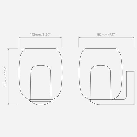Aquina Wall (1450020) in Matt Brushed Brass - Technical Drawing