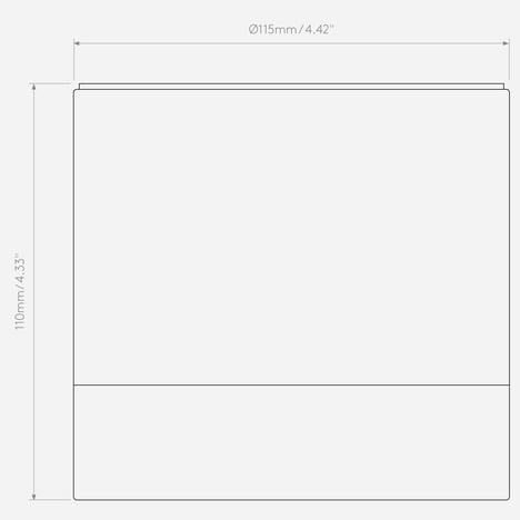 Ottawa LED (1474009) in Matt Brushed Brass - Technical Drawing