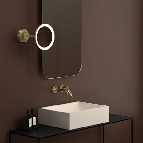 Mascali Round LED (1373028) in Matt Brushed Brass - Insitu Image 1