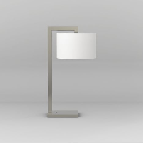 Ravello Table (1222023) in Matt Nickel with Ravello 250 (5016007) in White Fabric