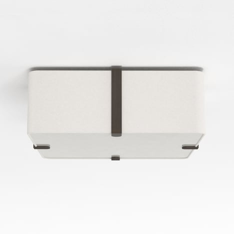 Ceiling Base 290 (1462005) in Matt White with Elba Square 350 (5042007) in White Fabric
