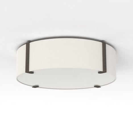 Ceiling Base 410 (1462006) in Matt White with Elba Round 450 (5042001) in White Fabric