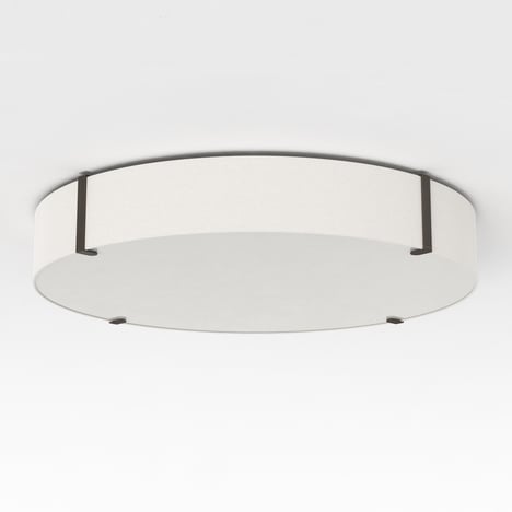 Ceiling Base 610 (1462008) in Matt White with Elba Round 800 (5042005) in White Fabric