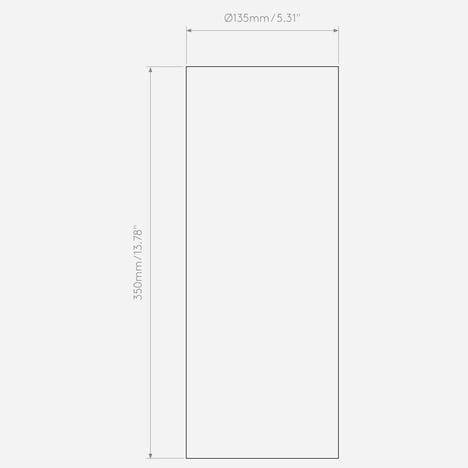 Tube 135 Pendant (4005722) in Bronze - Technical Drawing