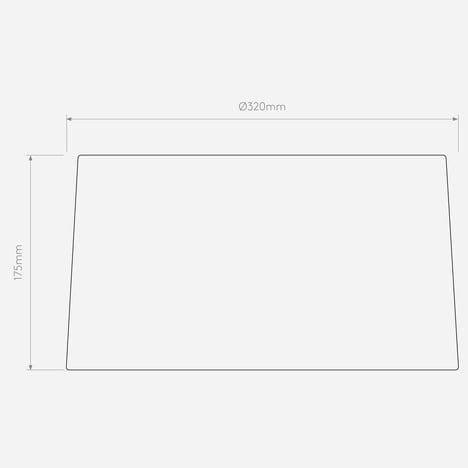 Tapered 320 Pendant (4005294) in Matt Nickel - Technical Drawing
