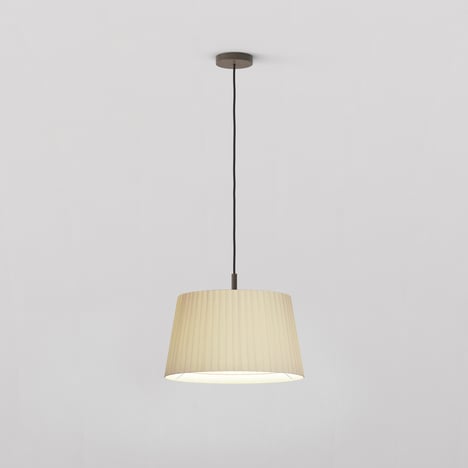 Tapered Round 400 Pleated Pendant (4005076) in Bronze - Product Image 1