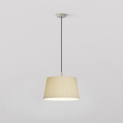 Tapered Round 400 Pleated Pendant (4005293) in Matt Nickel - Product Image 1