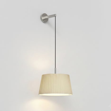 Tapered Round 400 Pleated Pendant (4005678) in Matt Nickel - Product Image 1