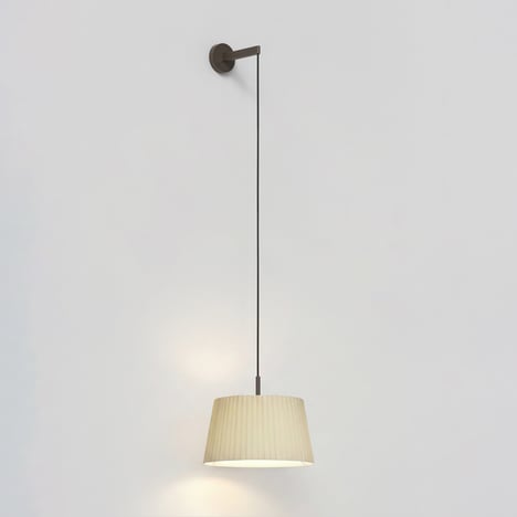 Tapered Round 400 Pleated Pendant (4005435) in Bronze - Product Image 1