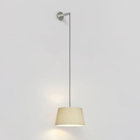 Tapered Round 400 Pleated Pendant (4005838) in Matt Nickel - Product Image 1
