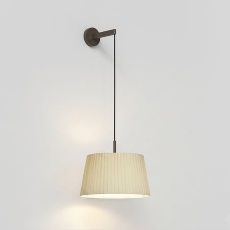 Tapered Round 400 Pleated Pendant (4005710) in Bronze - Product Image 1