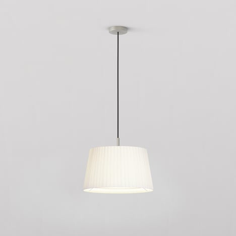 Tapered Round 400 Pleated Pendant (4005292) in Matt Nickel - Product Image 1