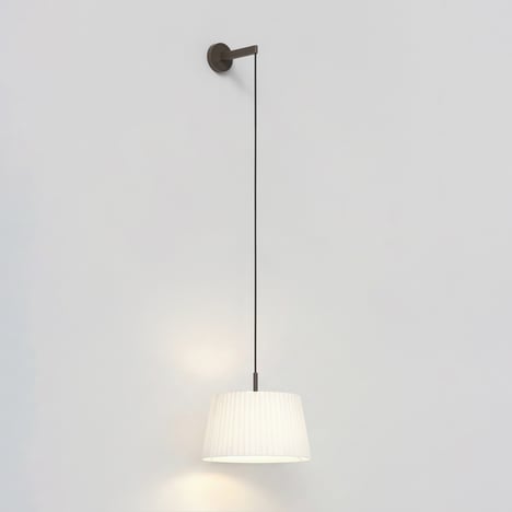 Tapered Round 400 Pleated Pendant (4005741) in Bronze - Product Image 1