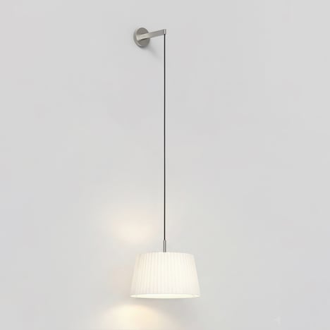 Tapered Round 400 Pleated Pendant (4005837) in Matt Nickel - Product Image 1