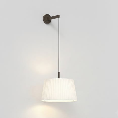 Tapered Round 400 Pleated Pendant (4005709) in Bronze - Product Image 1