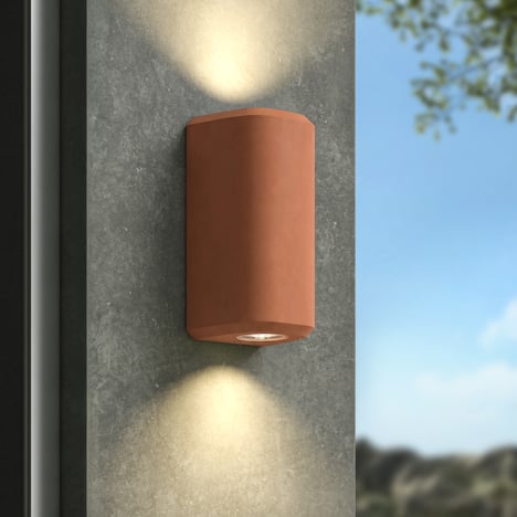 Brixham Wall Twin (1513013) in Terracotta Concrete - Insitu Image 3