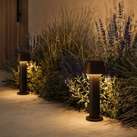 Nomad Bollard 400 (1484012) in Textured Black - Insitu Image 3