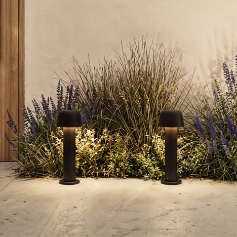Nomad Bollard 400 (1484012) in Textured Black - Insitu Image 4