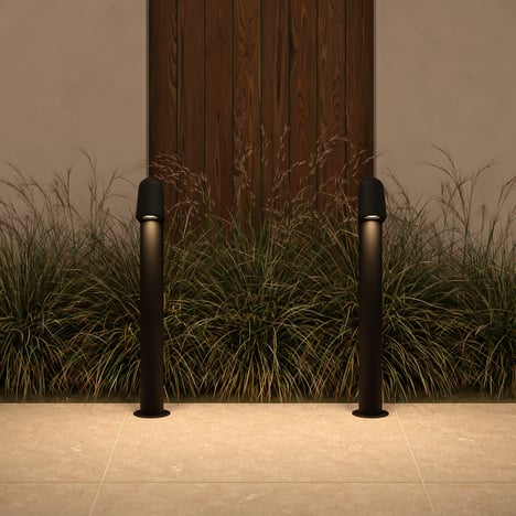 Mast Bollard 700 (1317026) in Textured Black - Insitu Image 2