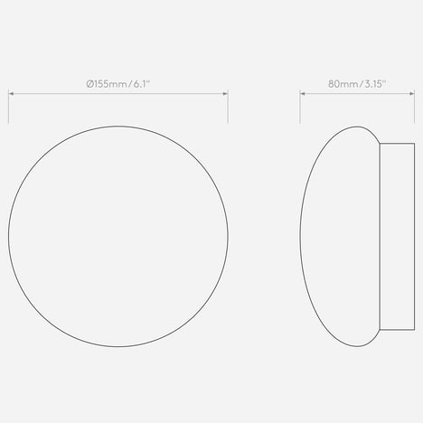 Drop (1523003) in Clear Glass - Technical Drawing