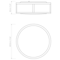 Mashiko Round 230 (1121029) in Polished Chrome - Technical Drawing Thumbnail