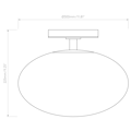 Zeppo Ceiling (1176018) in Matt Black - Technical Drawing Thumbnail