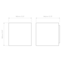 Pienza LED (1196007) in Plaster - Technical Drawing Thumbnail