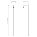 Ravello Floor (1222047) in Matt Nickel - Technical Drawing Thumbnail