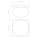 Castiro 225 (1291002) in Polished Chrome - Technical Drawing Thumbnail