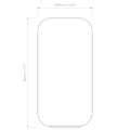 Tacoma Reed Glass (5036009) in White (Opal) - Technical Drawing Thumbnail