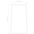 Cone 195 (5018001) in White Fabric - Technical Drawing Thumbnail