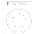Ceiling Base 610 (1462008) in Matt White - Technical Drawing Thumbnail