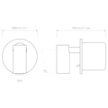Micro Recess Switched (1407016) in Matt White - Technical Drawing Thumbnail