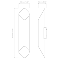 Ako 600 Phase (1481047) in Matt Black / Silver - Technical Drawing Thumbnail