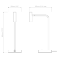 Enna Desk USB C (1058215) in Matt White - Technical Drawing Thumbnail