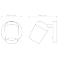 Koto Single Switched (1478018) in Matt Black - Technical Drawing Thumbnail