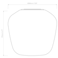 Nara Taper Glass (5039003) in White (Opal) - Technical Drawing Thumbnail