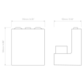 Venn Wall Switched (1433016) in Matt Nickel - Technical Drawing Thumbnail