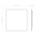 Varenna Square 915 2700K (Cord Set) (1420034) in Mirror Glass - Technical Drawing Thumbnail