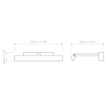 Renoir 350 (1371037) in Matt Brushed Brass - Technical Drawing Thumbnail
