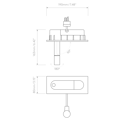 Digit LED (Cord Set) (1323033) in Matt Black - Technical Drawing Thumbnail